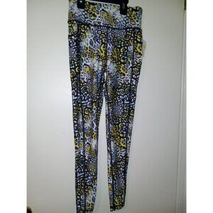DKNY Womens Colorful Animal Print Moisture Wicking Active Wear Leggings XS